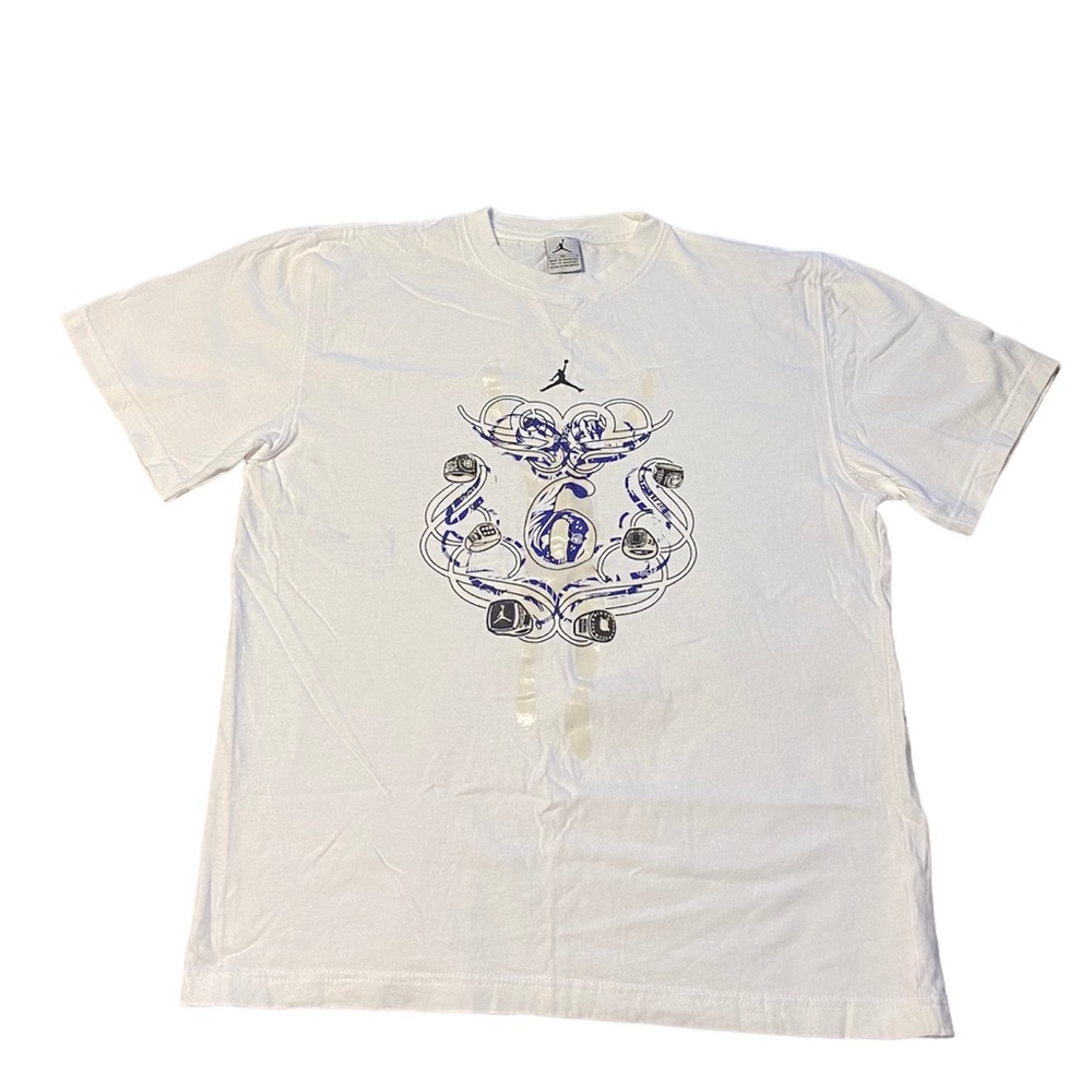 Vintage 90s Nike Air Jordan Collection  White Tee Shirt Sz XL